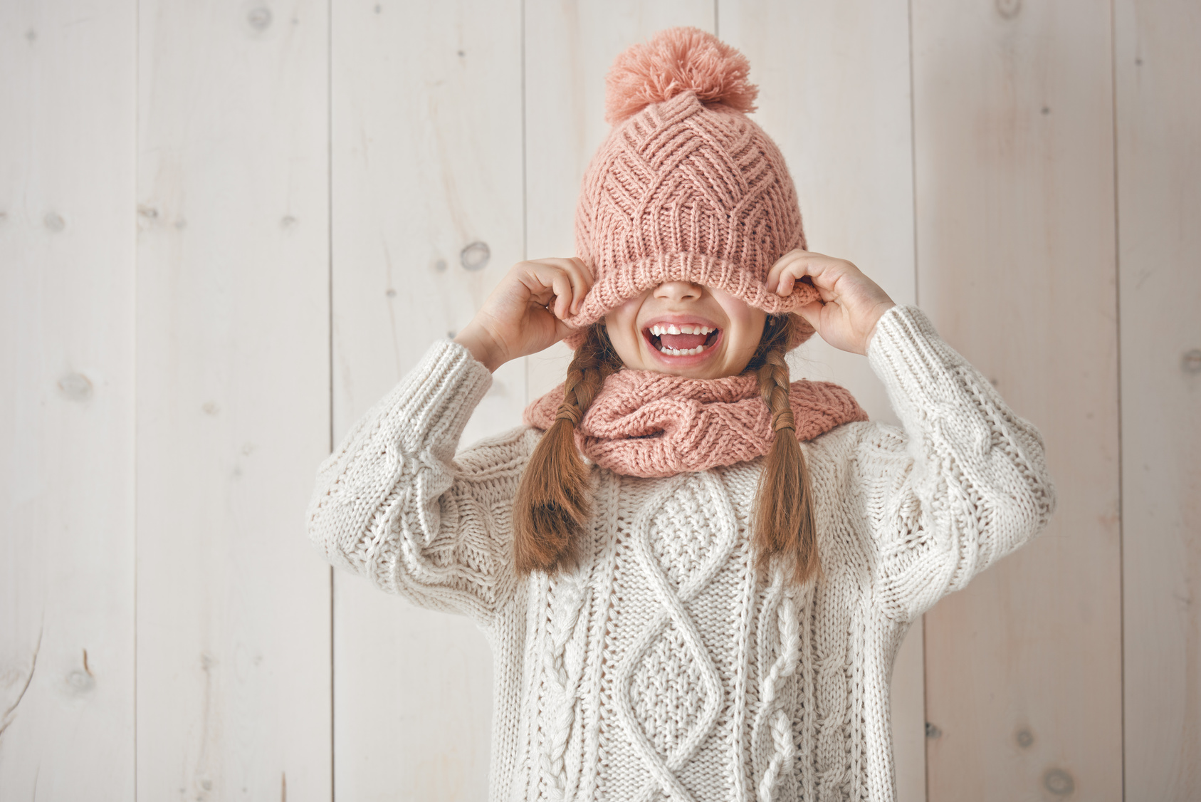 Winter portrait of little girl