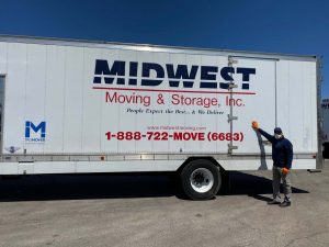 Luis Toledo with Mid-West Moving & Storage Truck