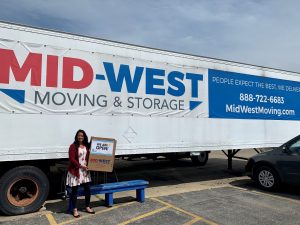 Kari-Ann with Mid-West Moving & Storage Truck