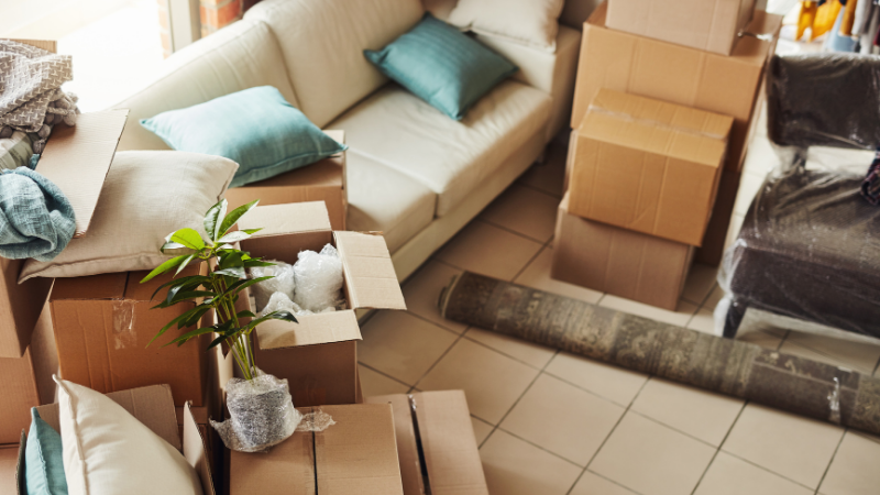 Unpack all belongings when you move into a new home