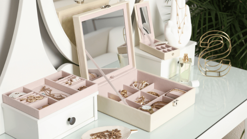jewelry in boxes