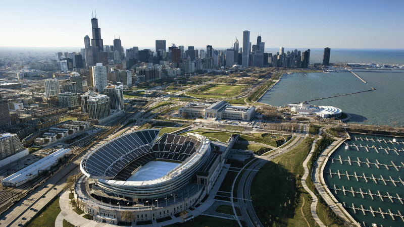 View of downtown Chicago Illinois