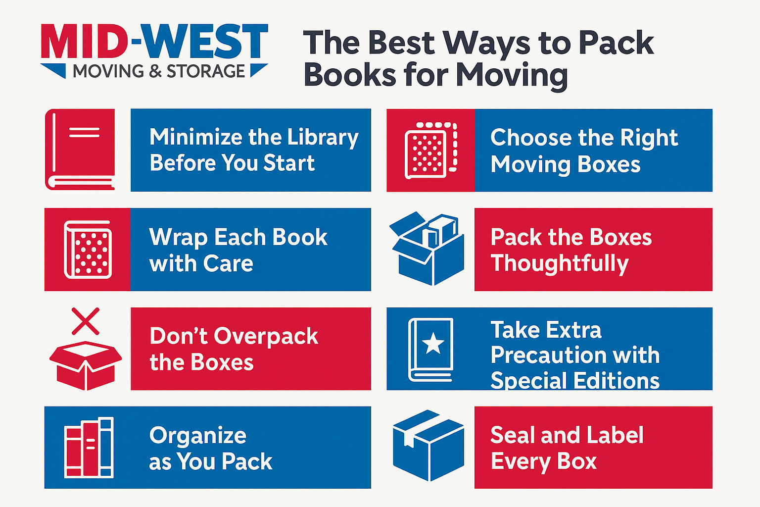 the best way to pack books for moving