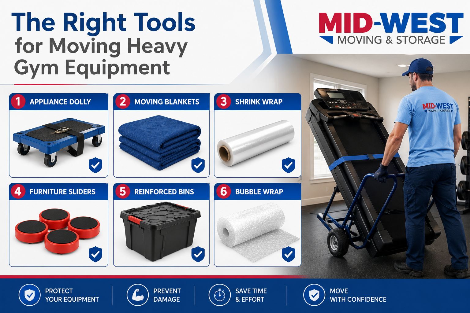 The right tools for moving gym equipment The right tools for moving gym equipment