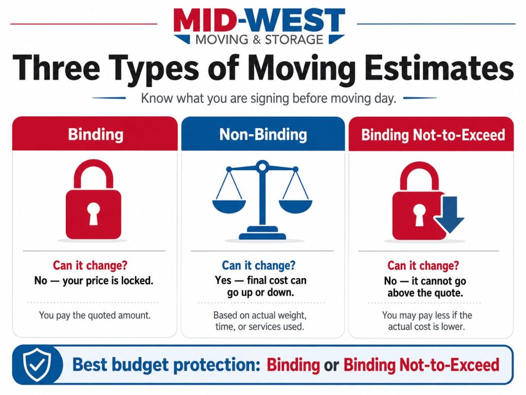 Types of moving estimates explained Types of moving estimates explained